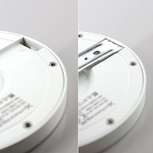 LED Panel 12W ultraslim Deckenleuchte rund Ø180mm mit integriertem Netzteil! warmweiß 3000K, extra flach 13mm, stufenlos dimmbar inkl. Montageleiste IP65 TÜV - 7