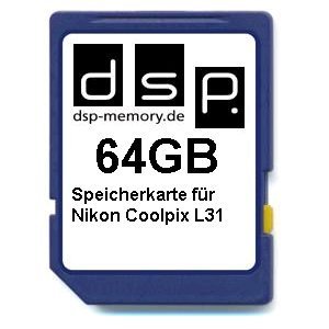 DSP Memory Z de 4051557437111 64 GB Tarjeta De Memoria para Nikon Coolpix L31
