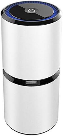 2 on Smart Car Air Purifier 12V Dual USB Port Air Freshener Plasma Fresh Air Anion Ion Purifier Oxygen Bar Ozone Ionizer Cleaner (Space Silver)