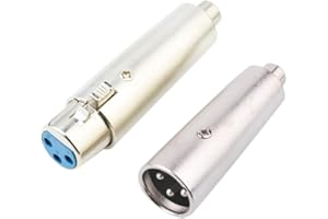 euroharry 1 para gniazd XLR i wtyczka do RCA-Cinch XLR-do cinch/RCA adapter do mikrofonu audio, 3-biegunowy,
