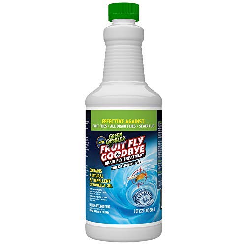 Green Gobbler Mosca de la Fruta adiós Gel de Tratamiento de Drenaje | Escurrir Mosca Repelente | Las Moscas de Drenaje Tratamiento 32 oz