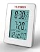 Produktbild Wecker Funkwecker digital Funkuhr DCF LCD Multifunktion große Anzeige Display zum Umschalten Bewegungssensor weiß zweifacher Alarm Innentemperatur Thermometer Datum Monat Kalender Wochentag Kalenderwoche Zweite Zeit TELEFUNKEN FUD-30-S (W)