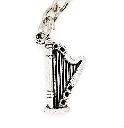 Silver Keyring With 22mm Harp