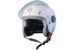 BHR Casco Moto Demi-Jet Bimbo 806 Kid | Casco Moto per Bambini Omologato ECE | Casco Scooter Bambino con Sgancio Micrometrico