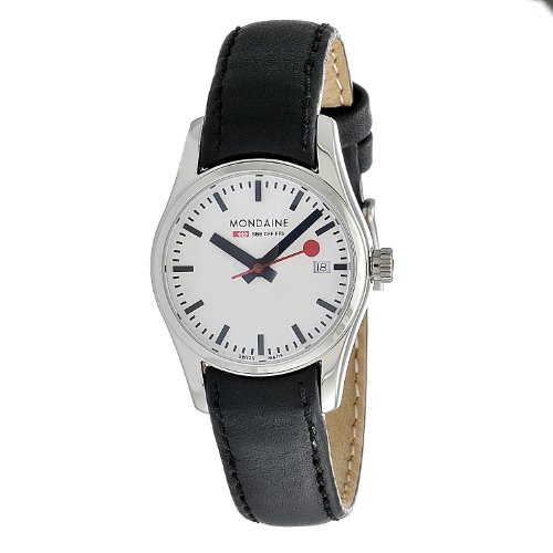 Mondaine Women's A629.30341.11SBB.XL Retro Watch, White/Black, 28 mm