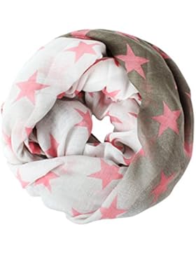 Glamexx24 Neue Kollektion Schal mit Stern Schlauchschal Damen Langschal Loop schal Loopschal Tuch HALSTUCH