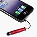 Produktbild Xtra-Funky Reihe Qualitativ Hochwertiger Universaler Kapazitiver Mini 4cm Langer Stylus Stift mit Weichgummispitze Ideal für alle Arten von Touchscreen Geräten, Tablets und Viele Mehr - Rot