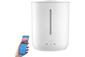 AILGELY Humidificateur d'Air 2.8L Top-Fill, Humidificateur à Ultrasons à Brume Froide et Diffuseur, 32dB Silencieux, Minuterie, Contrôle par application, Convient bébé, aux chambres d'enfants, grande chambre