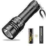 Sofirn SD05 Lampe de poche de plongée superbe lumineuse 2550 lumens avec la lampe sous-marine de sécurité imperméable de CREE XHP50.2 21700 Batteria sous l'eau 100 mètres