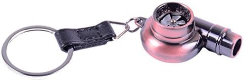 FUBARBAR Fashion Auto Part Model Turbocharger Compressor Car Fans Favorite Turbine Keychain Key Chain Ring Keyfob Sleeve Bearing Key Chain (Copper)