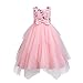 Produktbild Lazzboy Karneval Tutu Kleid Kleidung Kind Mädchen Spitze Bowknot Prinzessin Wedding Performance (Höhe 140,Rosa)