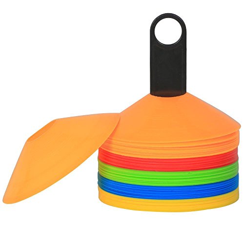 Yahee 50er Set Markierungshütchen Markierungsteller Markierteller mit Auflage bunt - 3