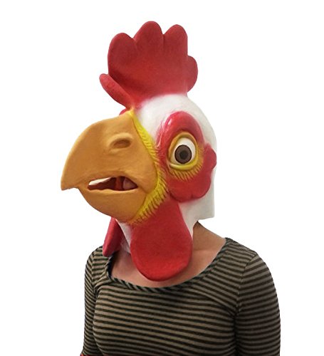 Latex Huhn-Hahn-Abendkleid für Halloween (Weiß) - 2