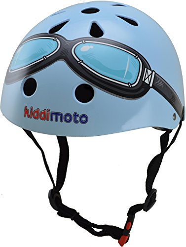 KIDDIMOTO SAFETY HELMET Blue with Goggles Size Small