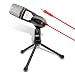 Produktbild Professionelles Mini-Mikrofon für den Cardioid-Kondensator mit Stativ-Ständer 3,5-mm-Klinken-Desktop für PC, Laptop, iPhone, iPad, Android-Handys, Tablets, xBox und YouTube-Aufnahme von ZaxSound,Black
