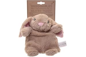 Puckator Bunny Microwavable Snuggables Plush Wheat & Lavender Heat Pack - Heating Pads - Hot And Ice Cold Cool Pack Packs Bag For Sport Injuries Knee Back Pain - Bed Warmer Wellness Health Products