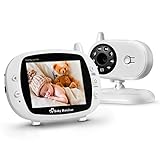 🌹【Pantalla LCD grande y tecnología FHSS de 2.4GHz】 🌹 Pantalla LCD en color de alta definición de 3.5 pulgadas, tecnología FHSS de 2.4GHz que proporciona video y audio en tiempo real de su bebé. Plug and play, no necesita WiFi, aplicación, ni batería.