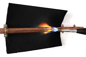 TEXFIRE TECHNICAL FABRICS TEXFIRE | Couverture ignifuge soudure au chalumeau pour tuyaux en cuivre. Pack de 3 unités 30x20 cm, plomberie, climatisation, installateur.