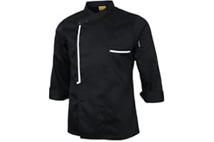 chiwanji Langarm Koch Kochkleidung Gastronomie Hemd Gastronomie Chefkoch Berufsbekleidung