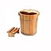 Produktbild NAN Reducing stress 40cm hohe chinesische Tanne mit Abdeckung verdicken Reflexzonenmassage Wanne waschen die Holzfass Fußbad Fass Fuß Badewanne Begasung Barrel Foot massage ( Farbe : 1 , größe : 37cm*40cm )