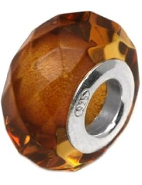 Bernstein Sterling Silber Rund Charm