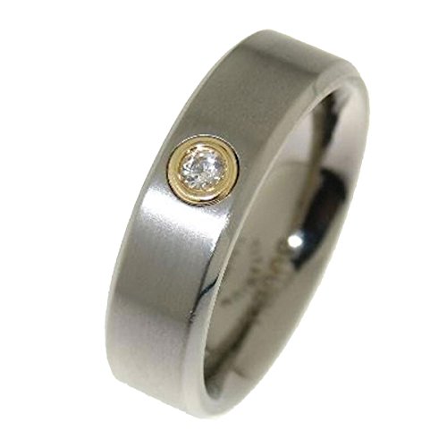 Boccia Damen-Ring Titan gold 1 Brilliant 0,05 Gr.68 0101-2468