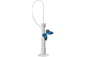 Interactive Rotating Butterfly Cat Wand Toy - Electric Motion Teaser