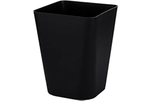 Sinoba Papierkorb 6102 Mülleimer Abfalleimer Papiereimer Kunststoff ideal für Kinderzimmer Büro Küche Höhe 29 cm 12L (Schwarz)
