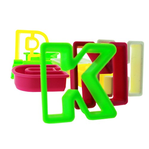 Kunststoff Ausstecher Alphabet A-Z 26 Buchstaben Ausstechformen von Kurtzy TM - 5