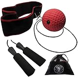 Boxing Reflex Ball by Alpha Boxing | Speed Training for MMA Boxing | Includes Skipping Rope for Fitness | Improves Accuracy Hand Eye Coordination Speed Agility Timing & Reactions
