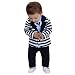 ZOEREA 2pcs Baby Boys Gentleman Suits Jacket + Romper Wedding Tuxedo Baptism Outfit Shirt 0-18 Months