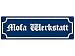 Produktbild METALLSCHILD Retro Blechschild Straßenschild MOFA WERKSTATT Garage Bastler