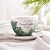 ☕ Cada oportunidad es un gran regalo: esta hermosa y exquisita taza es el regalo perfecto para cumpleaños, Navidad o muchos días festivos, para el café que le gusta tomar café o leche o espuma de leche. Ofrece una hermosa caja de regalo que lo convierte en un regalo ideal para sus amigos, hijo, hija, mamá o papá.