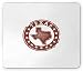 Produktbild Texas Mouse Pad, Classical Rubber Stamp of Western Cowboy Country State Map Stars Dallas Houston, Standard Size Rectangle Non-Slip Rubber Mousepad, Cinnamon White