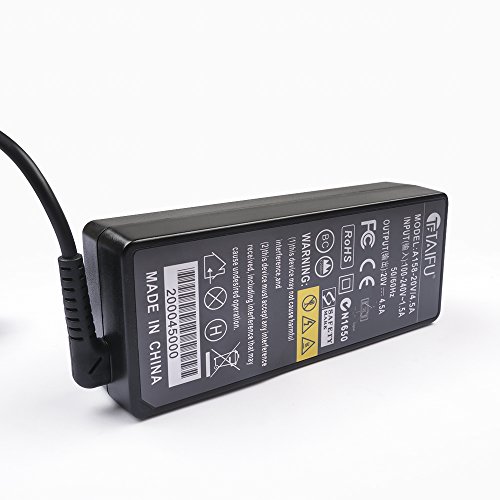 TAIFU 90W Charger AC Adapter Netzteil Stromkabel für Lenovo ThinkPad Edge E531,IdeaPad B490,B490s,IdeaPad Flex 14 Flex 15,G400,G405,G405s,G500,G500s,G505,G505s,G700,S210 touch,S510p,U330p,U430,U430p,IdeaPad Yoga 11 11S 13 Series,ThinkPad S3,S5,T431s,T440,T440p,T440S,X230s, IdeaPad G700, IdeaPad G500, IdeaPad G505, Kompatibel mit P/N: 0C19868, ADP-65FD B, PA-1650-72, ADLX65NDC3A, ADLX65NDT3A, ADLX65NDC3, ADLX65SLC2A 20V 4,5A Ersatz Stromversorgung Laptop Ladegerät - 4