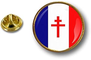 Akachafactory pins pin Badge pin's Metal Drapeau France Libre de Gaulle corix de Lorraine