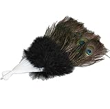 Dance Fairy Pfau Feder Bauchtanz Handventilator beste Halloween Geschenk schwarz