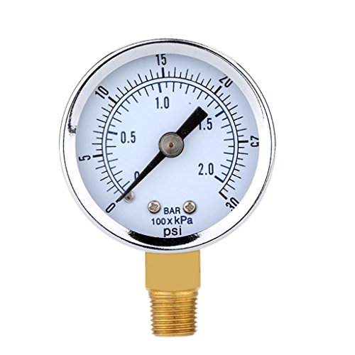 0-30psi 0-2bar Mini Wahlluftkompressor Meter Hydraulische Manometer