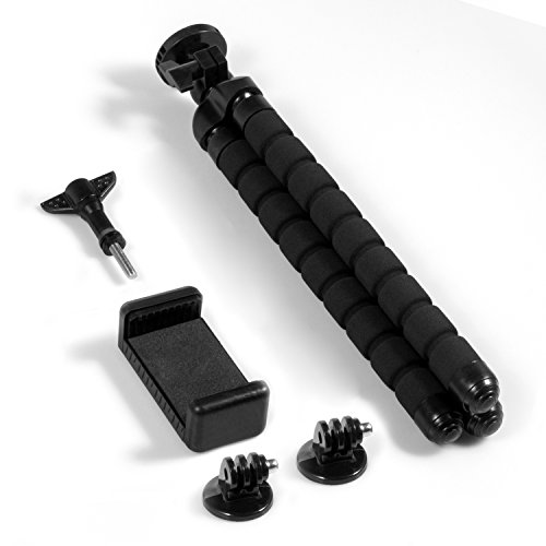 Kupton Treppiede Stile Polipo Portatile e Regolabile Treppiedi Flessibile per Sostegno con Clip per GoPro, Fotocamera, iPhone e Smartphone Android