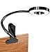 Produktbild HQOON Clip auf Licht, LED Leselampe am Bett und Computer, Augenpflege Clamp Tischbeleuchtung, Cool Flexible Goose Neck Arbeitsstudie Desktop-Lampen für Zuhause, Büro, Schwarz, USB, Metall, 7W