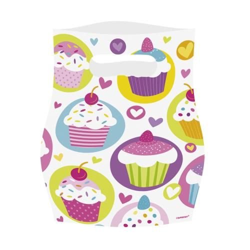 NEU Geschenktüte für Mitgebsel Cupcake 6 Stk.