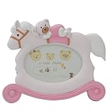 Giftgarden 5x8 Bilderrahmen in Pferdsform für Babyfotos Dekorahmen rosa