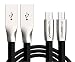 Produktbild Micro USB Kabel CABBRIX® [2-Pack] 1,5m Lang Nylon 2,4 A [ USB Schnellladekabel ] High Speed Sync und Ladekabel Android Smartphones für Samsung Galaxy S7 / S7 Edge / S6 / S5 Neo / S4 / S3, Note 5 / 4 / 3, HTC, LG, Sony, Nexus, Blackberry, Nokia, Motorola, Huawei, Kindle, XBOX, PS4 - Schwarz