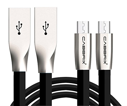 CABBRIX 2 x Micro USB Daten- und Ladekabel für Samsung Galaxy S3 S4 S5 mini S6 S7 Edge A3 A5 J5 Note 4 5, Huawei P8 Lite, Lumia 650, Sony, Android, Gamepad Controller XBOX PS4 1,5 Meter