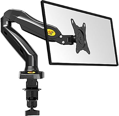 North Bayou NB F80 - Support design professionnel pour écrans PC LCD LED 43-69 cm / 17-27". Réglage dans plusieurs axes, pivot, qualité supérieure. Ressort à gaz. jusqu'à 6,5 kg