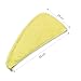 ZLMBAGUK Microfiber Hair Turban,Hair Towel Wrap Turban- Super Absorbent,Unique Design,Rainbow (Yellow)