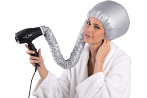 TEMPO DI SALDI Bonnet Casque de séchage pour sèche-cheveux avec élastique pour fixation au téléphone, gris