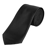 Colores elegantes DonDon hombres corbata 7 cm business professional classica hecho a mano negro para la oficina o eventos festivos