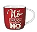 Produktbild Grafik Werkstatt 60572 Kaffee-Tasse mit Spruch, Nö einfach Nö, spülmaschinengeeignet, Porzellan, rot, 12.5 x 9.5 x 8.5 cm