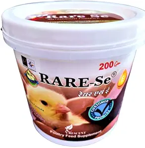 Rare-Se (200gms) - Selenium, Zinc and Vitamin E Anti-Oxidant Powder for Poultry and All Other Birds (Pack of 2)